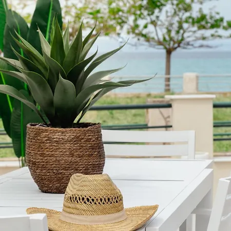 Seas The Day - Beachfront, Amazing Sea Views Casa de Férias Pefkochori